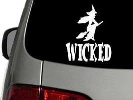 WICKED WITCH Halloween Vinyl Decal Car Wall Sticker CHOOSE SIZE COLOR - £2.17 GBP+