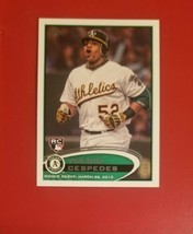 2012 Topps Update Yoenis Cespedes Rookie Rc #US42 Oakland Athletics Free Ship - £1.55 GBP
