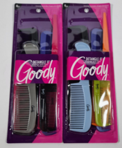 Lot of 2 Goody -Detangle It  Family Set of 6 Combs - Assorted Colors - £12.50 GBP