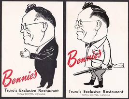 Bennie&#39;s Restaurant, Truro, Nova Scotia, Canada (2) Two Advertising Post... - £9.58 GBP
