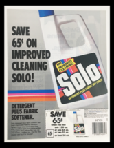 1983 Solo Detergent Plus Fabric Softener Circular Coupon Advertisement - £14.93 GBP