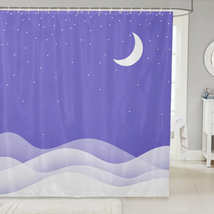 Feelyou Purple Ombre Fabric Shower Curtains Sparkle Star Galaxy Shower Curtain f - £19.18 GBP