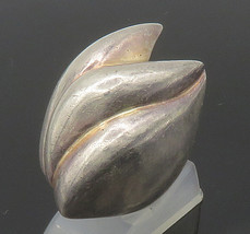 MEXICO 925 Sterling Silver - Vintage Shiny Sculpted Band Ring Sz 7 - RG14746 - £89.70 GBP