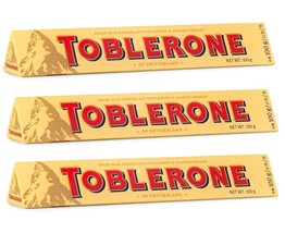 3 x Toblerone Swiss Chocolate Bar - 3 x 100g - 3.5oz = 300 grams - £18.80 GBP