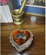 Vintage Heart-Shaped Silver Trinket Box | Ornate Jewelry &amp; Keepsake Box - $97.02