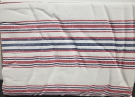 Printed Fabric Tablecloth 60&quot; Round, Patriotic Usa Red, White &amp; Blue Stripes,Ccl - £21.95 GBP
