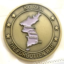 Korean War Veteran 1950-1953 &quot;The Forgotten War&quot; Challenge Coin &amp; Plastic Case - £15.76 GBP