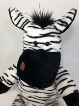 Manhattan Toy ZEBRA Plush Hand Puppet Black White Soft Stuffed Animal 14&quot; - £45.61 GBP