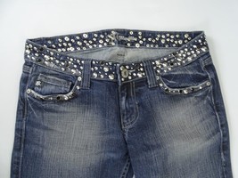 MISS ME Studs Beltline Boot Cut Dark Distressed Jeans sz 29x31 JP4288B S... - £21.91 GBP