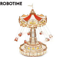 Robotime Rokr Swing Ride DIY Music Box Building Block Amusement Park Series for  - £55.19 GBP