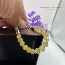 Heliodor Faceted Beads Bracelet | Yellow Agate Couples Bracelet | Evil Eye Prote - £85.79 GBP