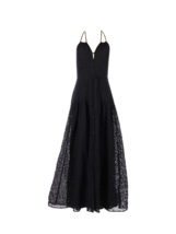 NWT J.Crew Collection Anguilla Halter Maxi in Black Eyelet Long Tank Dress 8 - $120.00