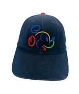 Vintage 1990s Walt Disney World Mickey Mouse Y2K Neon Embroidered Hat Cap - £11.28 GBP