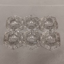 Clear 6 Sided Hexagon Salt Dips 6 Glass 1.625&quot; x 1&quot; - £13.25 GBP
