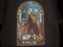 TeeFury Doctor Who LARGE &quot;Physicker Whom&quot; David Tennant Steampunk Shirt BROWN - $14.00