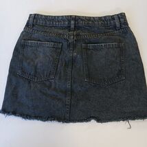 Cotton: On Every Day Denim Skirt Youth Women’s Size 4 Black Distressed (28×15) image 2