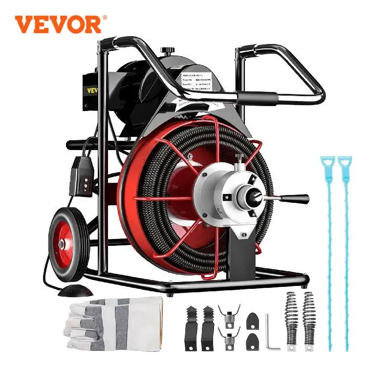VEVOR Electric Drain Auger Pipe Cleaner Unblocker Plunger Tool Sink Sewer  Clean - £623.02 GBP