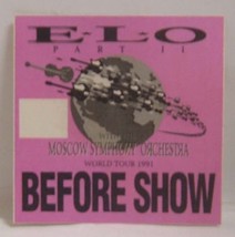 E.L.O. / ELO  - VINTAGE ORIGINAL CLOTH CONCERT TOUR BACKSTAGE PASS - $13.71 CAD