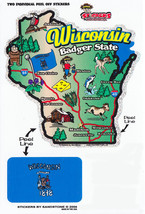 Wisconsin State Map Die Cut Sticker - £3.72 GBP