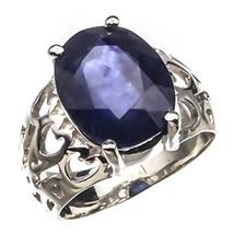 Arenaworld 5 Carat Natural Certified Blue Sapphire Gemstone 925 Sterling Silver  - £70.88 GBP