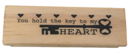 CraftSmart Rubber Stamp You Hold the Key to my Heart Love Letter Card Making Art - £2.99 GBP