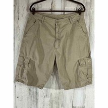 Wrangler Mens Khaki Tan Cargo Shorts Size 35x11 - $10.28