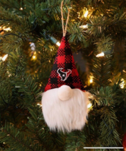 Houston Texans NFL FOCO Christmas Tree Team Plaid Hat Plush Gnome Orname... - £13.94 GBP