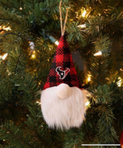 Houston Texans NFL FOCO Christmas Tree Team Plaid Hat Plush Gnome Orname... - £14.11 GBP