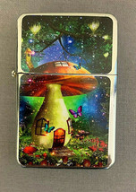 Fantasy Mushroom Home Art D2 Flip Top Dual Torch Lighter Wind Resistant - $16.78