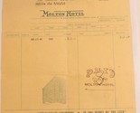 Vintage Molton Hotel Invoice Bill August 23 1948 Mobile Alabama Box2 - £10.05 GBP