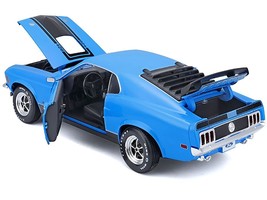 1970 Ford Mustang Mach 1 428 Blue with Black Stripes &quot;Special Edition&quot; 1... - £50.47 GBP