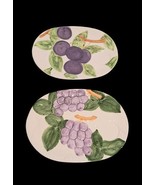 VTG Shafford Fruit du Jour Plates 1987 Oval Snack &amp; Cup Plates- Qty 2 - $105.66 MXN