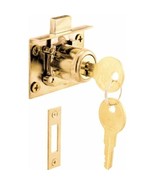 Prime-Line Mortise Drawer Lock Keyed Different 7/8&quot; Brass Finish - $22.16