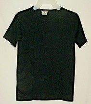 Basic black short-sleeve girl&#39;s top with ALL-AROUND STRETCH. S, chest-32&quot;  - £1.58 GBP