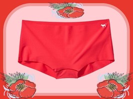 M  NO SHOW Hot Red Pepper Low Rise Victorias Secret PINK Boyshort Brief Pantie - £8.75 GBP