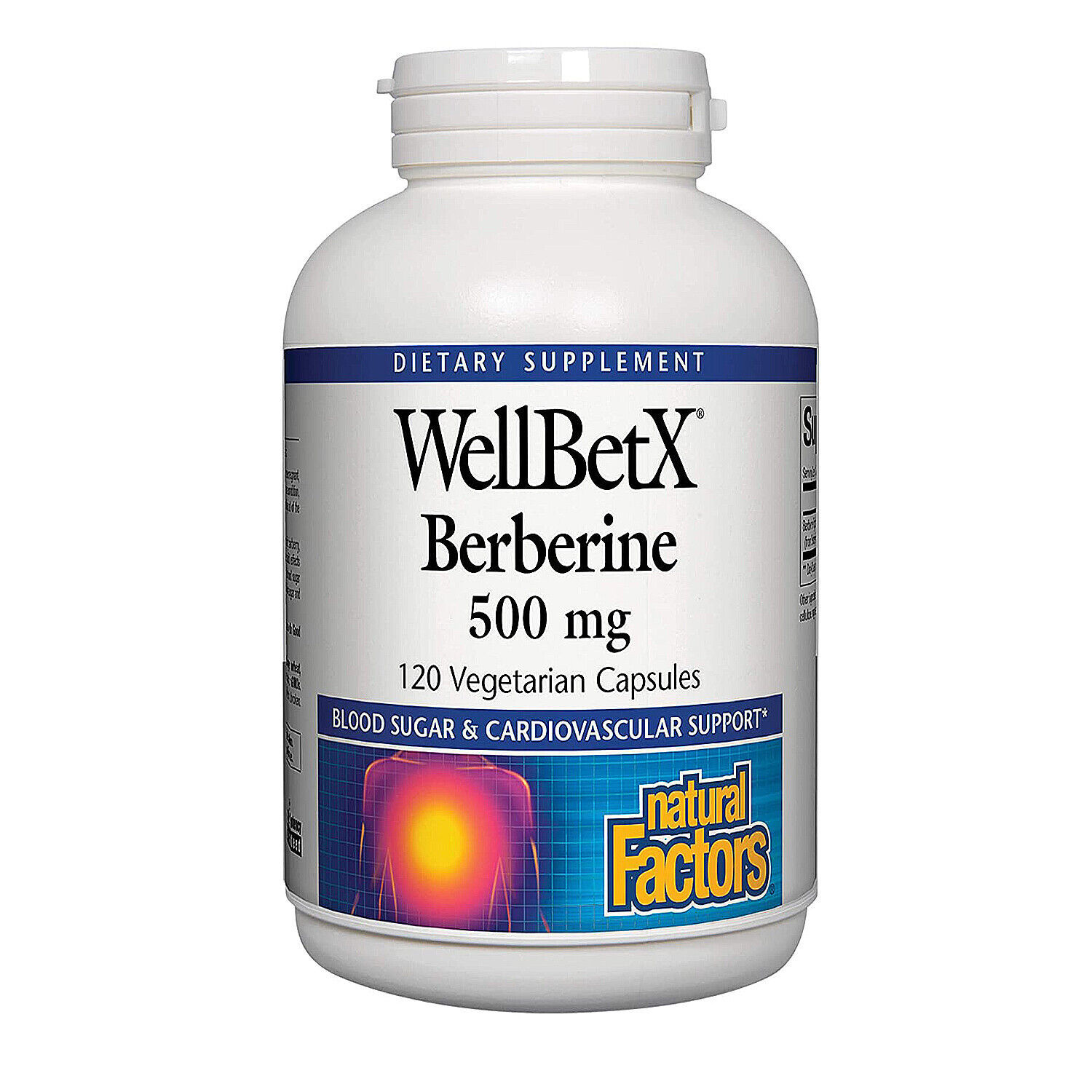 Primary image for Natural Factors WellBetX Berberine 500mg, 120 Vegetarian Capsules