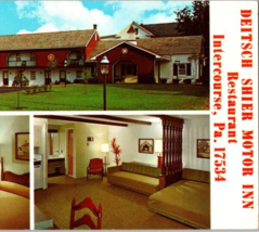 Vintage Deitsch Shier Motor Inn Restaurant Intercourse Chrome Panorama Postcard - £11.17 GBP