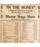 C1940s In The Money Grange Hall Maine Matinee Flyer Advertisement Theate... - $41.35 CAD