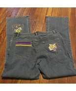 Women&#39;s Bellepointe LSU Tigers Blue Jeans Embroidered Size 6 Tailgaters ... - £18.50 GBP