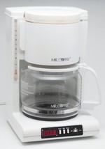 RETRO MR COFFEE AUTOMATIC DRIP MAKER 12 CUP GLASS DECANTER WHITE TESTED ... - $18.76