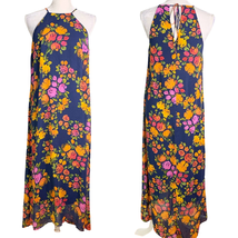 Donna Morgan Dress Floral 4 Sleeveless Lined Blue Orange Pink - £23.17 GBP