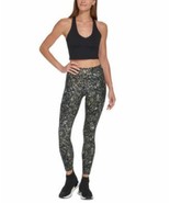 MSRP $70 Dkny Printed High-Waist 7/8 Legging Bubblegum Jungle Bloom Pink... - £14.62 GBP