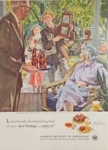 1951 Print Ad Beer Belongs Painting &quot;Treasure from the Auction&quot; by John Gannam - £16.88 GBP