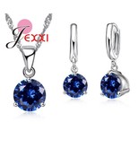 JEXXI 925 Sterling Silver Classic Necklace &amp; Earrings Set - Ladies / Wom... - £15.68 GBP