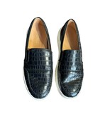Vionic Abyss Dinora Women Loafers Croc Slip On Shoes Leather Black Size 6 - £28.02 GBP