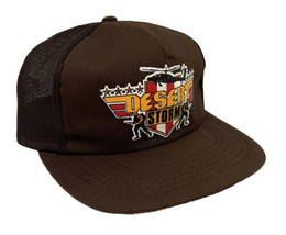 Vintage Desert Storm Hat Cap Snap Back Brown Mesh Trucker YoungAn Mens One Size - £15.54 GBP