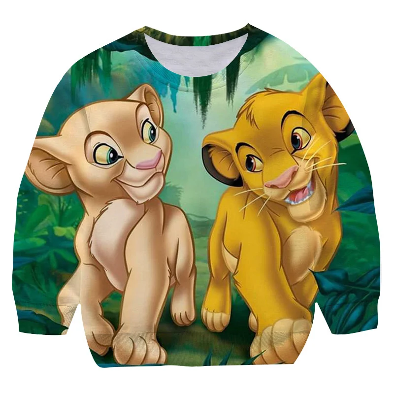 Teens Boys Girls Simba Sweatshirt Lion  Printing Long Sleeve Hoodies Children&#39;s  - £65.82 GBP