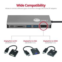Siig USB-C Multiport Adapter, 4K Hdmi Or Displayport Video, (JU-DK0F11-S1) - £55.18 GBP