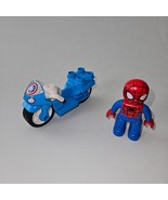 2 Lego Duplo Super Hero Mixed Lot Spider-Man Figure Captain America Moto... - £11.42 GBP