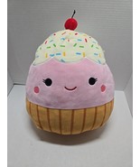 Squishmallow Clara Cupcake Plush 14&quot; Pink w Sprinkles - $238.43 MXN